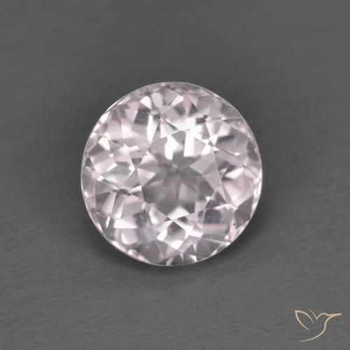 1.34ct 天然 非常浅的玫瑰粉色 铯绿柱石, 圆形的, VVS-VS