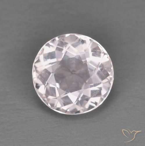 1.24ct 天然 浅粉色 铯绿柱石, 圆形的, VVS-VS