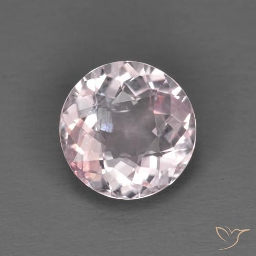 1.24ct 天然 非常浅的玫瑰粉色 铯绿柱石, 圆形的, VS-SI