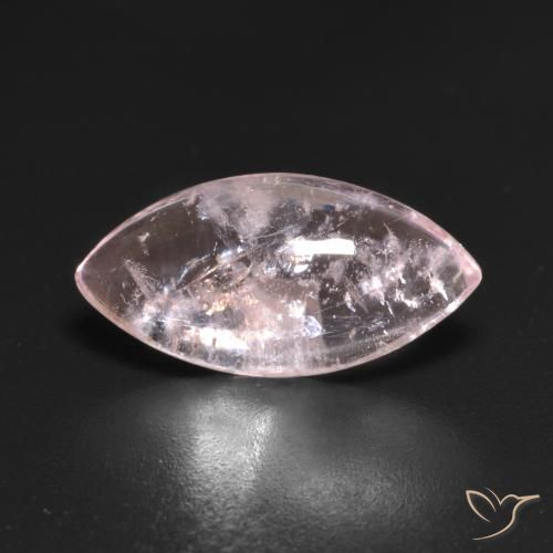 3.86ct 天然 浅淡粉色 铯绿柱石, 榄尖形, 透明