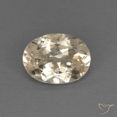 1.18ct 天然 奶油色 铯绿柱石, 椭圆形, VS
