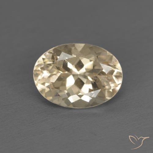 1.29ct 天然 浅金色 铯绿柱石, 椭圆形, VS