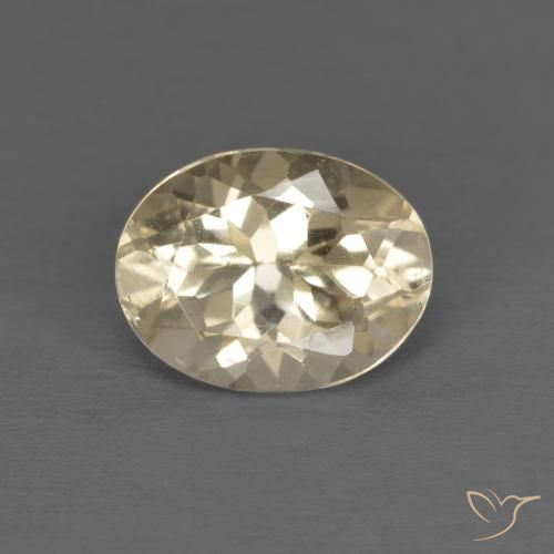 1.17ct 天然 浅金色 铯绿柱石, 椭圆形, VVS-VS