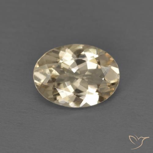 0.96ct 天然 浅金色 铯绿柱石, 椭圆形, VVS-VS