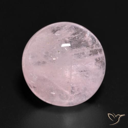 7.24ct 天然 淡桃玫瑰 铯绿柱石, 圆形的, 半透明