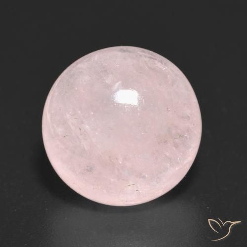 7.34ct 天然 淡桃玫瑰 铯绿柱石, 圆形的, 半透明