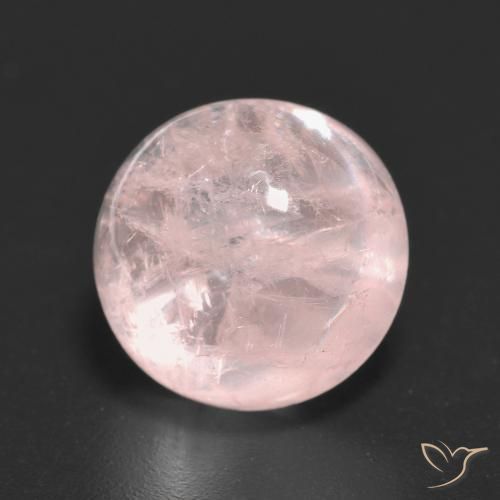 6.42ct 天然 浅珊瑚粉 铯绿柱石, 圆形的, 透明