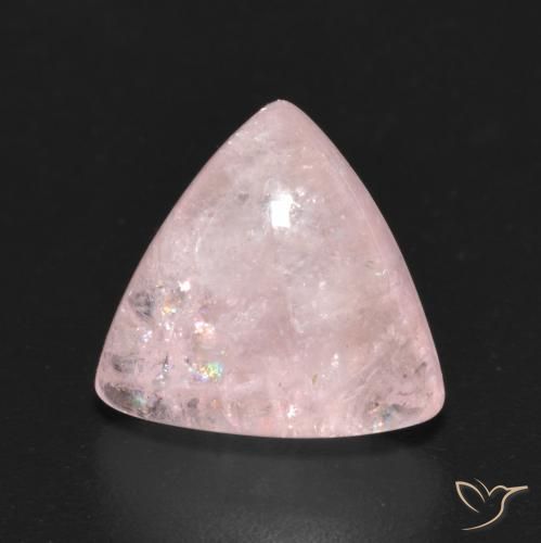 4.11ct 天然 浅珊瑚粉 铯绿柱石, 胖三角形, 透明