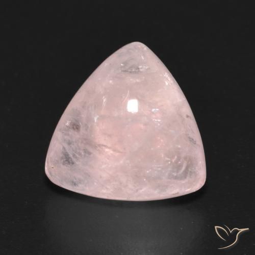 4.17ct 天然 浅珊瑚粉 铯绿柱石, 胖三角形, 透明