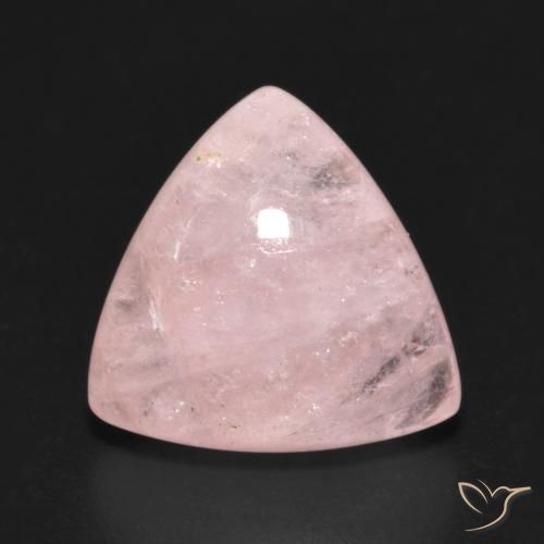 6.74ct 天然 浅淡粉色 铯绿柱石, 胖三角形, 半透明