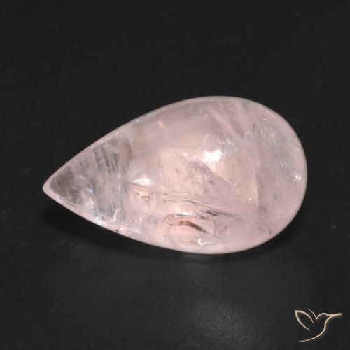 7.14ct 天然 浅淡粉色 铯绿柱石, 梨形, 透明