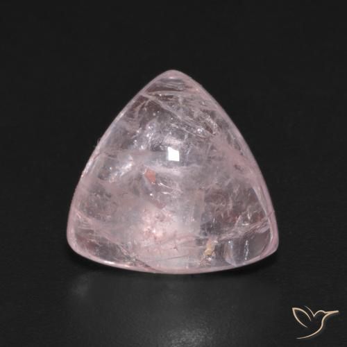 4.11ct 天然 珊瑚粉 铯绿柱石, 胖三角形, 透明