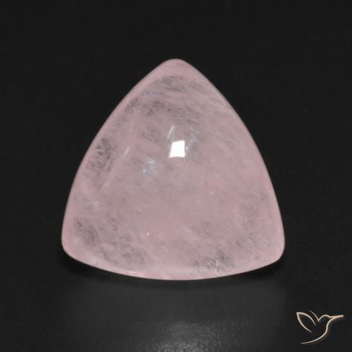 5.63ct 天然 浅淡粉色 铯绿柱石, 胖三角形, 透明