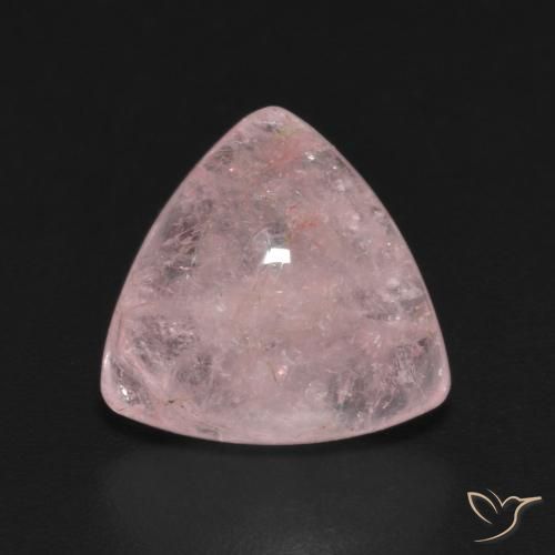 4.18ct 天然 浅珊瑚粉 铯绿柱石, 胖三角形, 透明