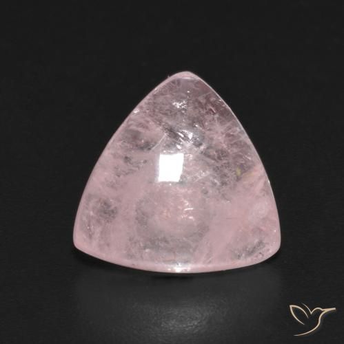 3.93ct 天然 珊瑚粉 铯绿柱石, 胖三角形, 透明
