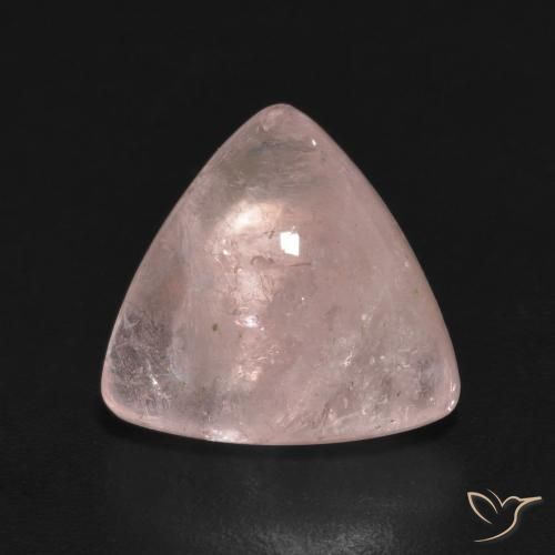 4.96ct 天然 浅淡粉色 铯绿柱石, 胖三角形, 透明