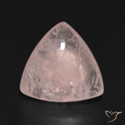 5.37ct 天然 浅珊瑚粉 铯绿柱石, 胖三角形, 透明