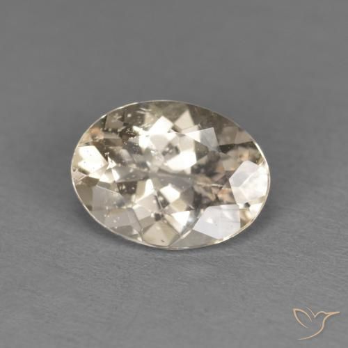 1.02ct 天然 浅金色 铯绿柱石, 椭圆形, VS