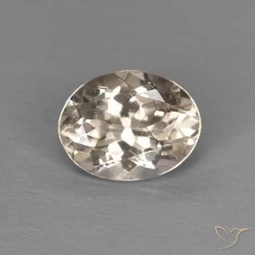 1.06ct 天然 浅金色 铯绿柱石, 椭圆形, VVS-VS