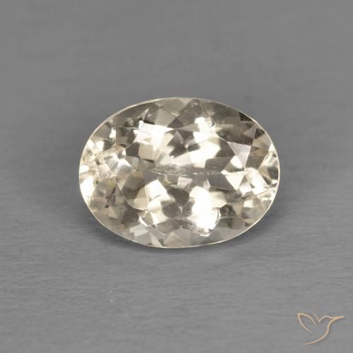 1.26ct 天然 浅金色 铯绿柱石, 椭圆形, VS