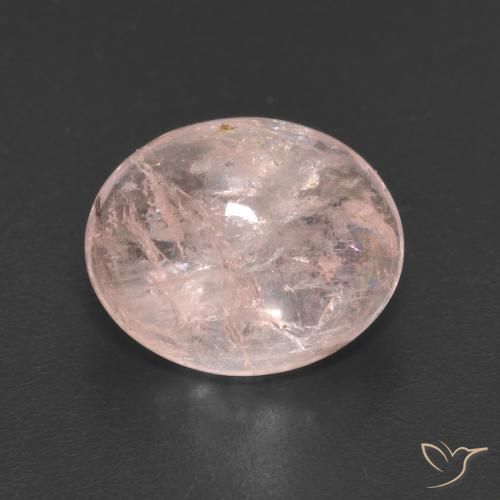 3.57ct 天然 浅珊瑚粉 铯绿柱石, 椭圆形, 半透明