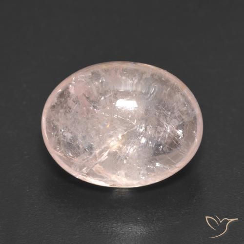 6.61ct 天然 浅珊瑚粉 铯绿柱石, 椭圆形, 半透明