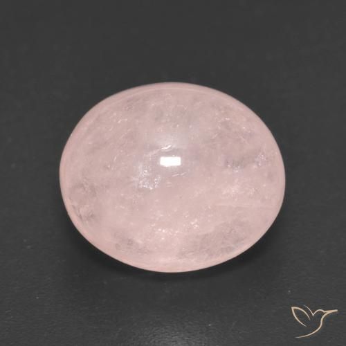 6.17ct 天然 浅珊瑚粉 铯绿柱石, 椭圆形, 半透明