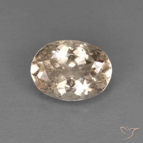 1.10ct 天然 浅橙色 铯绿柱石, 椭圆形, VS