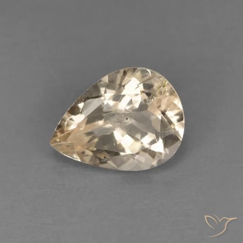 0.98ct 天然 Light Neutral Orange 铯绿柱石, 梨形, VS