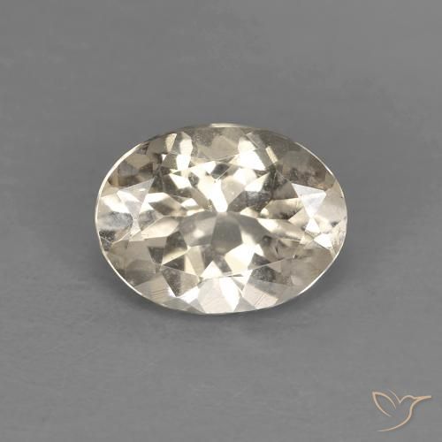 1.10ct 天然 浅金色 铯绿柱石, 椭圆形, VS