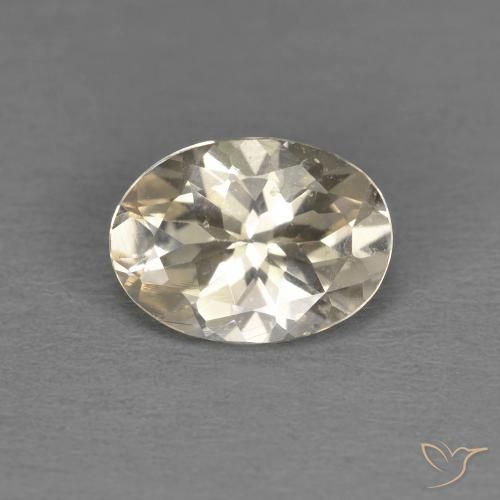 1.01ct 天然 浅金色 铯绿柱石, 椭圆形, VS