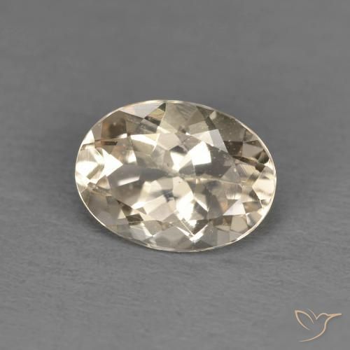 1.24ct 天然 浅金色 铯绿柱石, 椭圆形, VS