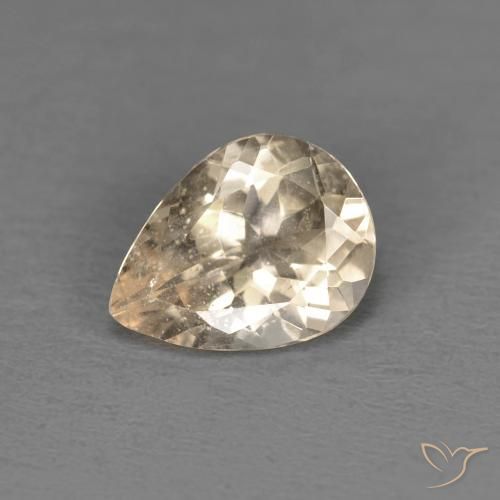 0.89ct 天然 Light Neutral Orange 铯绿柱石, 梨形, VS