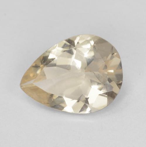 0.75克拉天然金色摩根石，梨形，7.9×5.9毫米，VVS