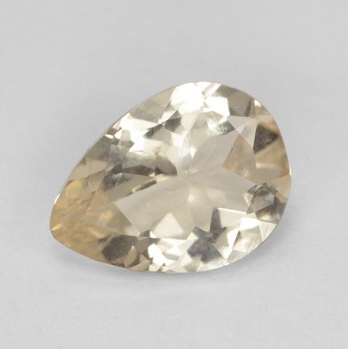 0.75克拉天然金色摩根石，梨形，7.9×5.9毫米，VVS