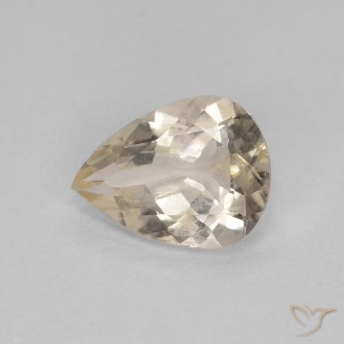 0.83ct 天然 浅金色 铯绿柱石, 梨形, VVS-VS