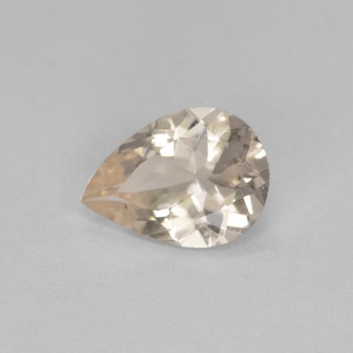 0.54克拉天然金色摩根石，梨形，7.1×5.2毫米，VS