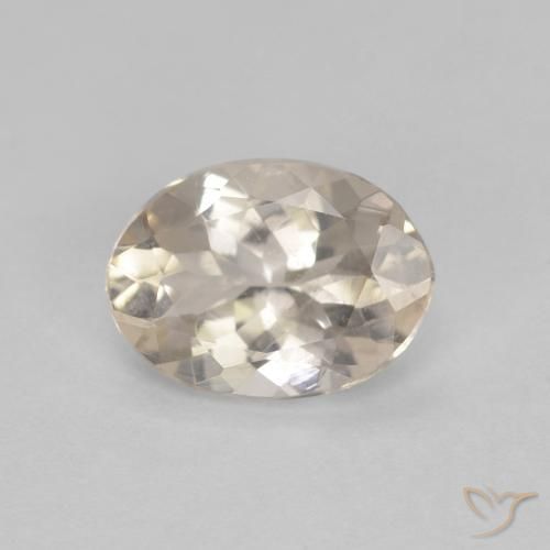 0.85ct 天然 浅金色 铯绿柱石, 椭圆形, VS