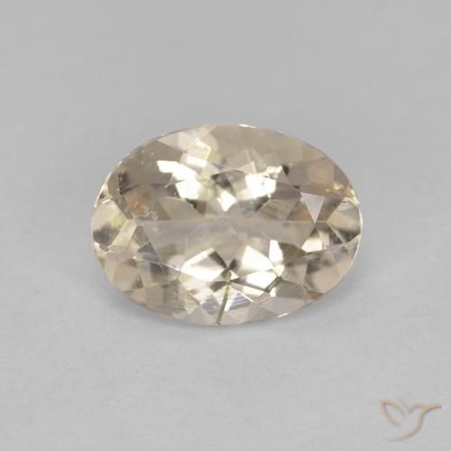 1.02ct 天然 浅金色 铯绿柱石, 椭圆形, VS