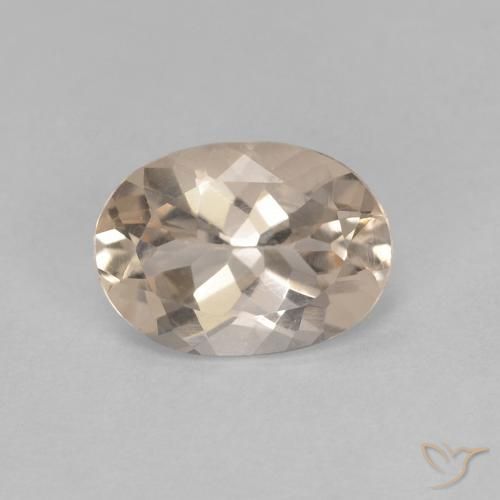 0.92ct 天然 浅金色 铯绿柱石, 椭圆形, VVS