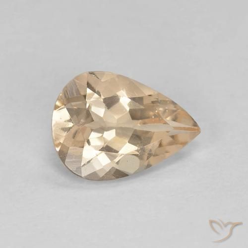 0.85ct 天然 Light Neutral Orange 铯绿柱石, 梨形, VS