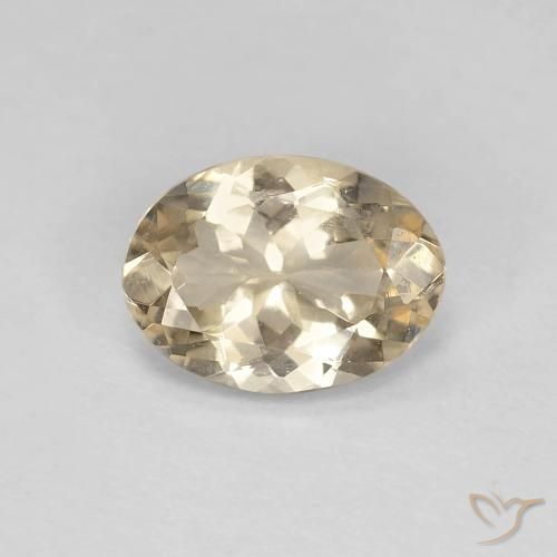 0.89ct 天然浅金色铯绿柱石, 椭圆形, VVS 0.89ct 天然浅金色铯绿柱石, 椭圆形, VVS
