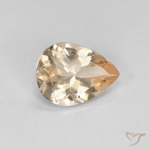 0.74ct 天然 Light Neutral Orange 铯绿柱石, 梨形, VVS-VS