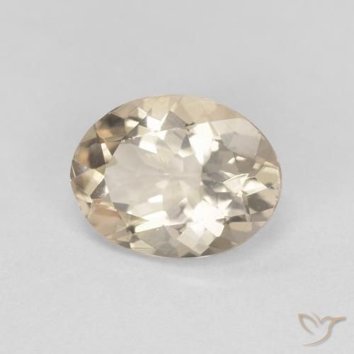 1.04ct 天然 浅金色 铯绿柱石, 椭圆形, VS
