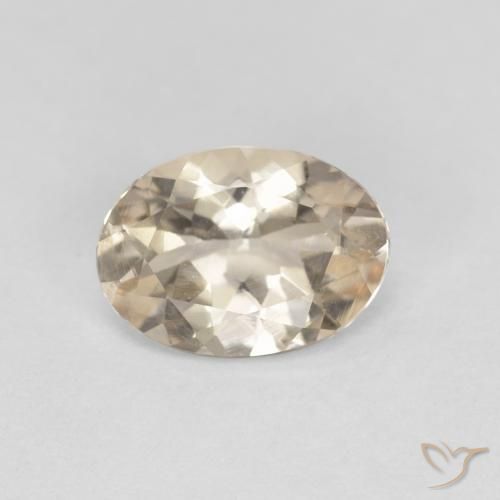 0.86ct 天然 浅金色 铯绿柱石, 椭圆形, VVS-VS