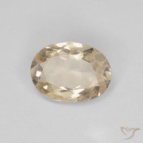 0.81ct 天然 浅金色 铯绿柱石, 椭圆形, VS