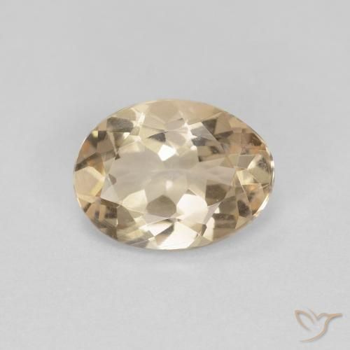 0.92ct 天然 浅金色 铯绿柱石, 椭圆形, VS