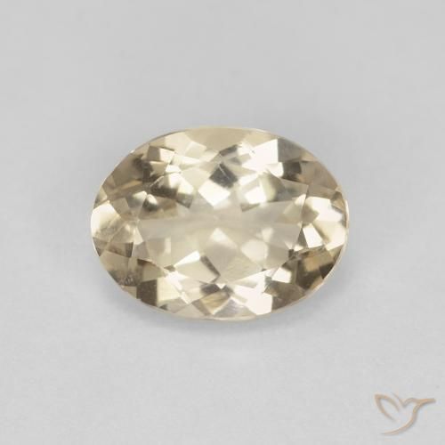 1.06ct 天然 浅金色 铯绿柱石, 椭圆形, VVS
