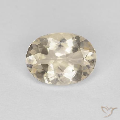 0.97ct 天然 浅金色 铯绿柱石, 椭圆形, VVS-VS