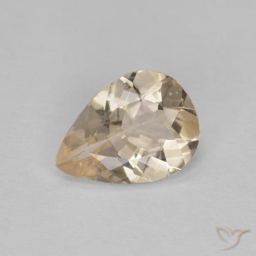 0.71ct 天然 淡黄色 铯绿柱石, 梨形, VVS-VS